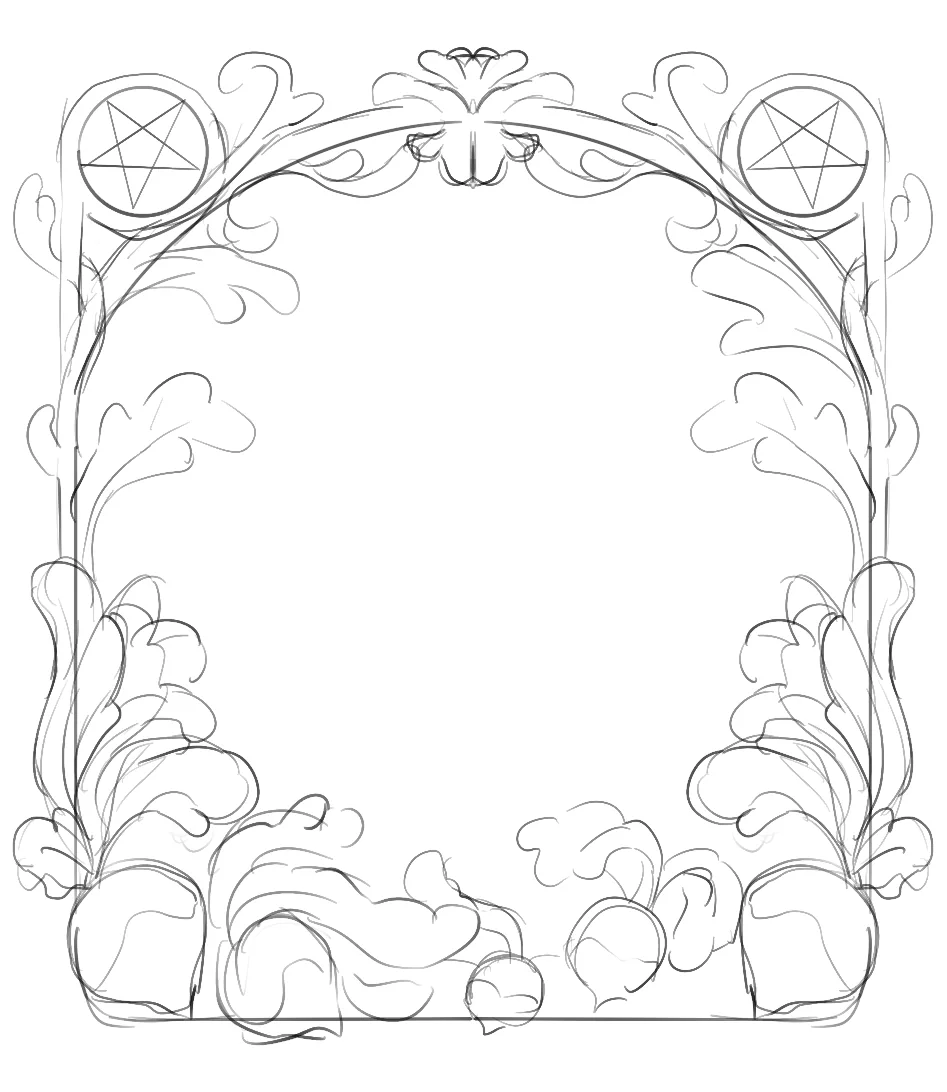 Sketch of the turnip vine frame