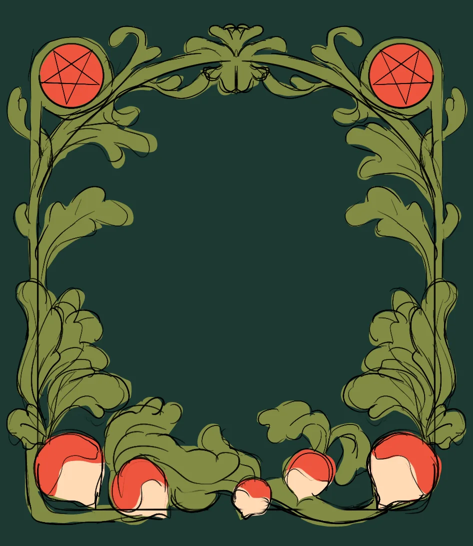 The turnip vine frame in base colors